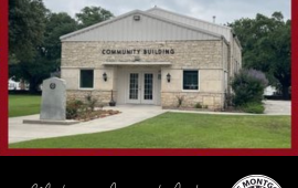 View of the Montgomery Community Building from Liberty Street.