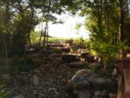 View of waterfall at Memory Park