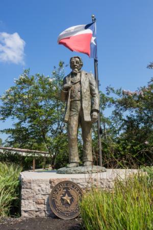 Cedar Crake Park is host to the Pioneers of Montgomery Statue featuring Dr. Charles B. Stewart, designer of the Texas Flag.