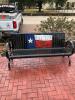 Installation of Texas Flag benches in downtown. 